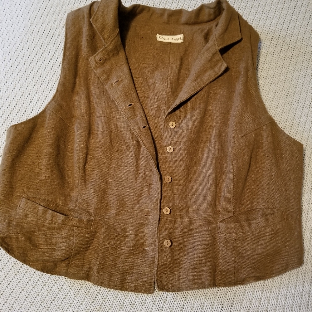 Knock Knock Linen Handmade Lithuania Vest